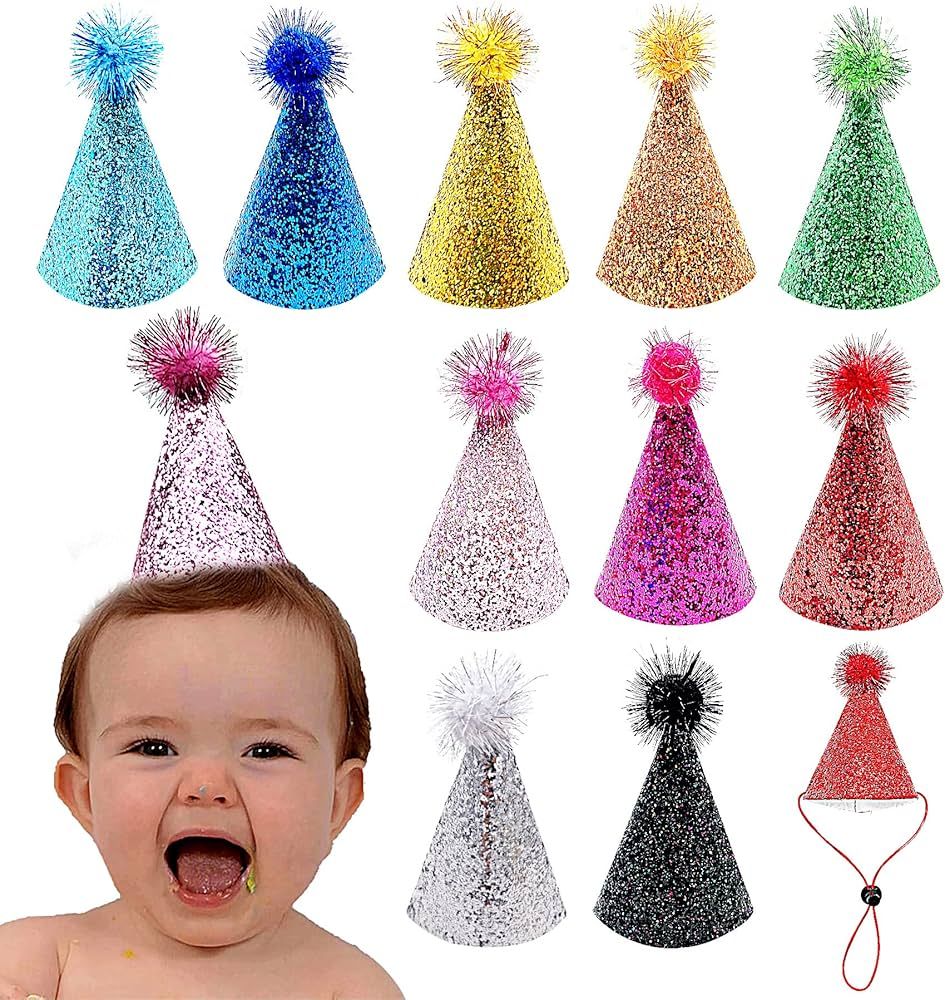 Pai Sence Kids Cone Party Hats Reusable Birthday Party Hats Birthday Decorations Party Hats for K... | Amazon (US)