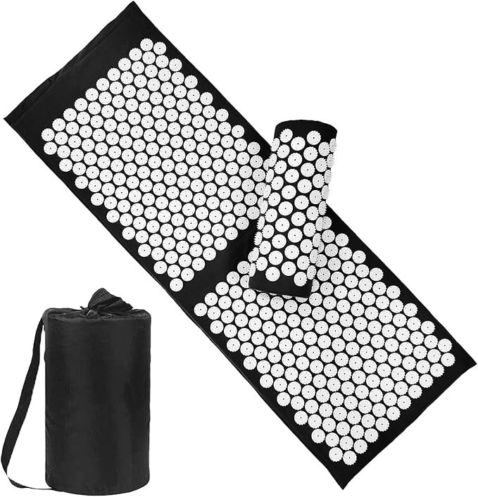 XiaoMaGe Acupressure Mat and Pillow Set with Bag - Extra Long Acupuncture Mat for Neck & Back Pai... | Amazon (US)