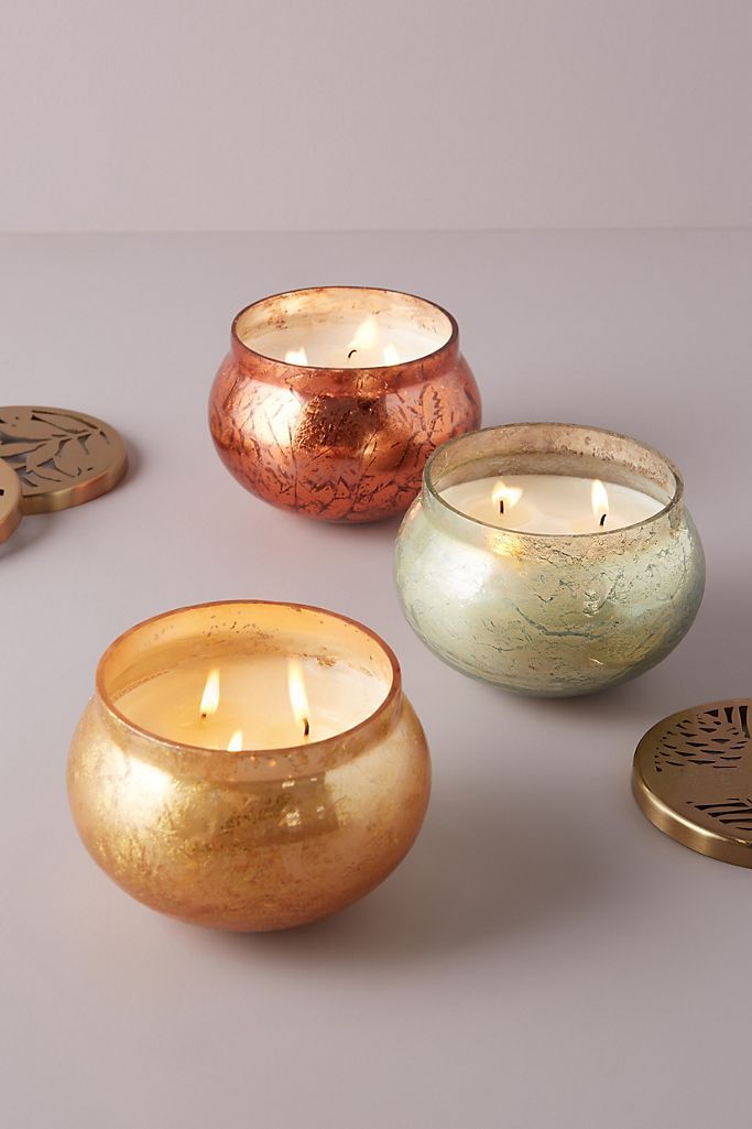 Aurelie Autumn Glass Jar Candle | Anthropologie (US)