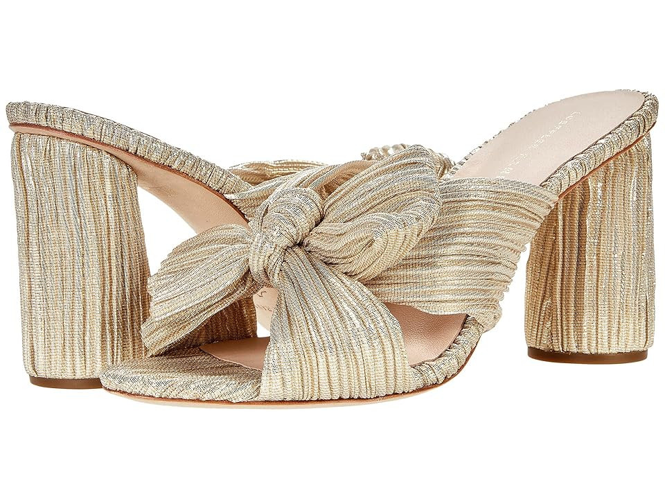 Loeffler Randall Penny Pleated Knot Mule (Platinum) Women's Shoes | Zappos