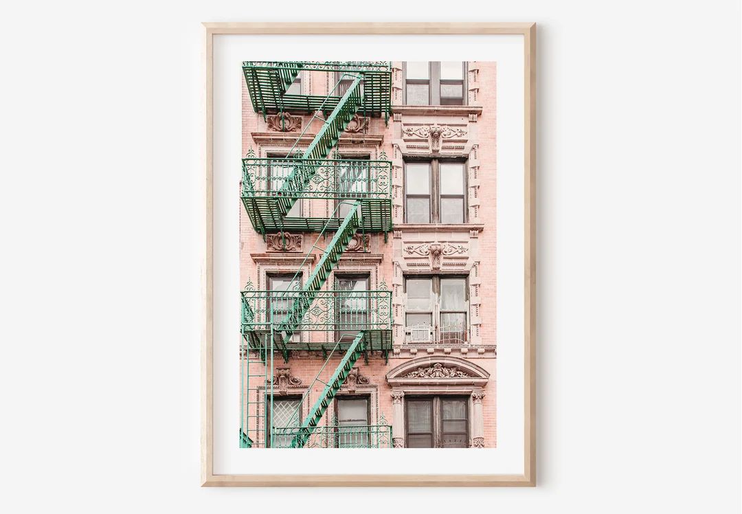 Artful New York Wall Art Print New York Apartment Building - Etsy | Etsy (US)