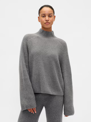 CashSoft Shaker-Stitch Turtleneck Sweater | Gap (US)