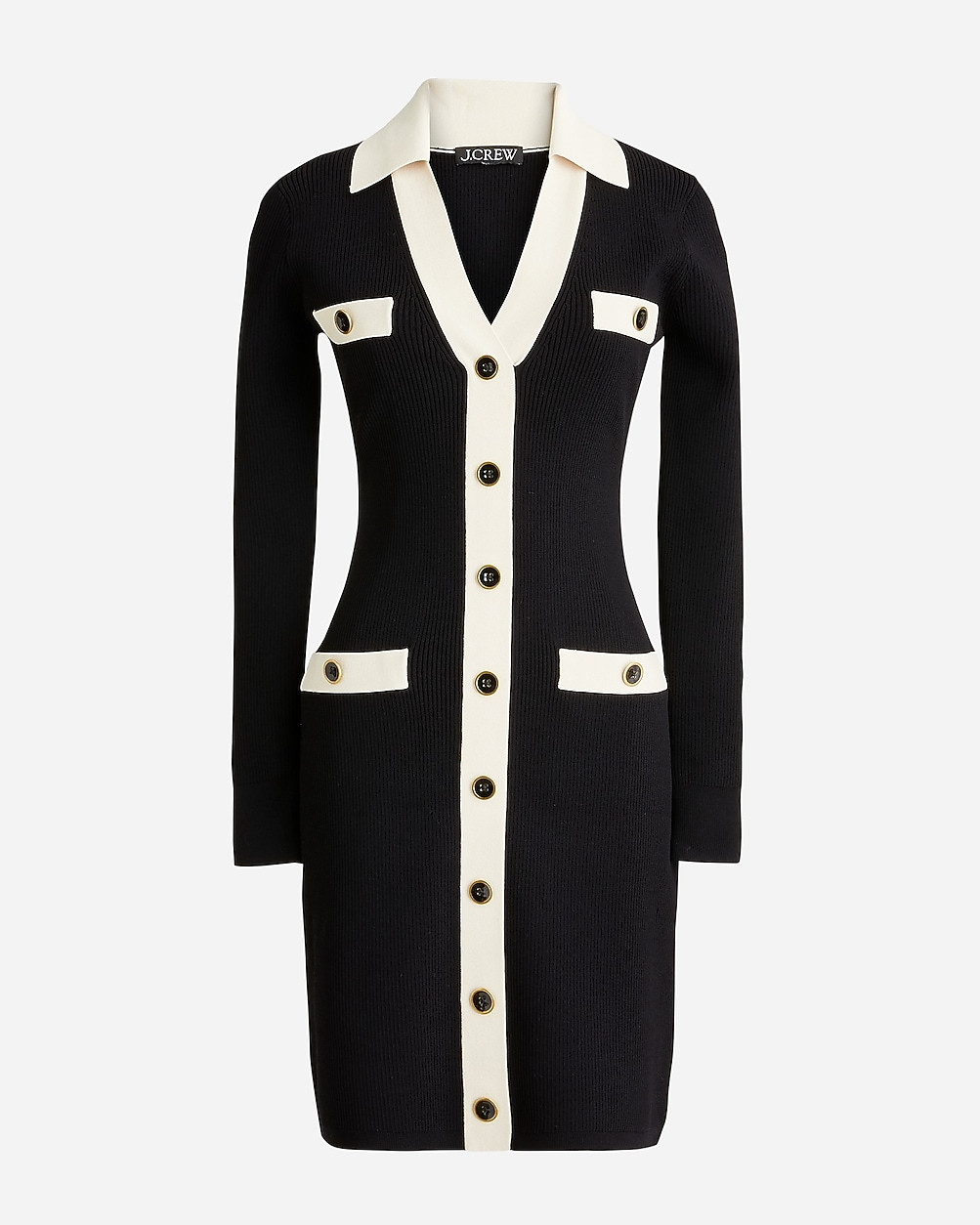 Contrast-trim sweater-dress | J. Crew US