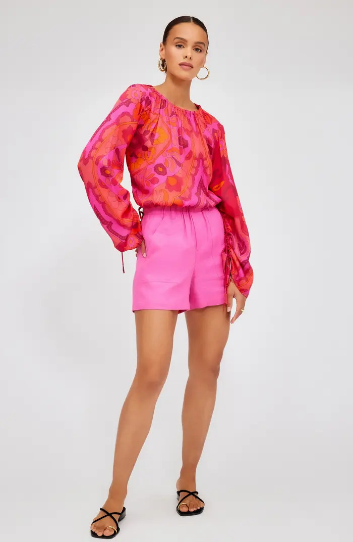 Serafina Print Tie Sleeve Top | Nordstrom