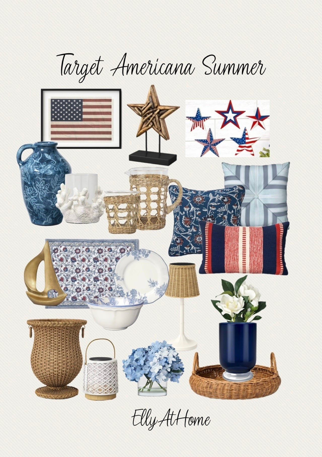 Target patriotic Americana summer home styling! Memorial Day, 4th of July, decor, entertaining, pillows, planters, and more!

#LTKHome #LTKSaleAlert