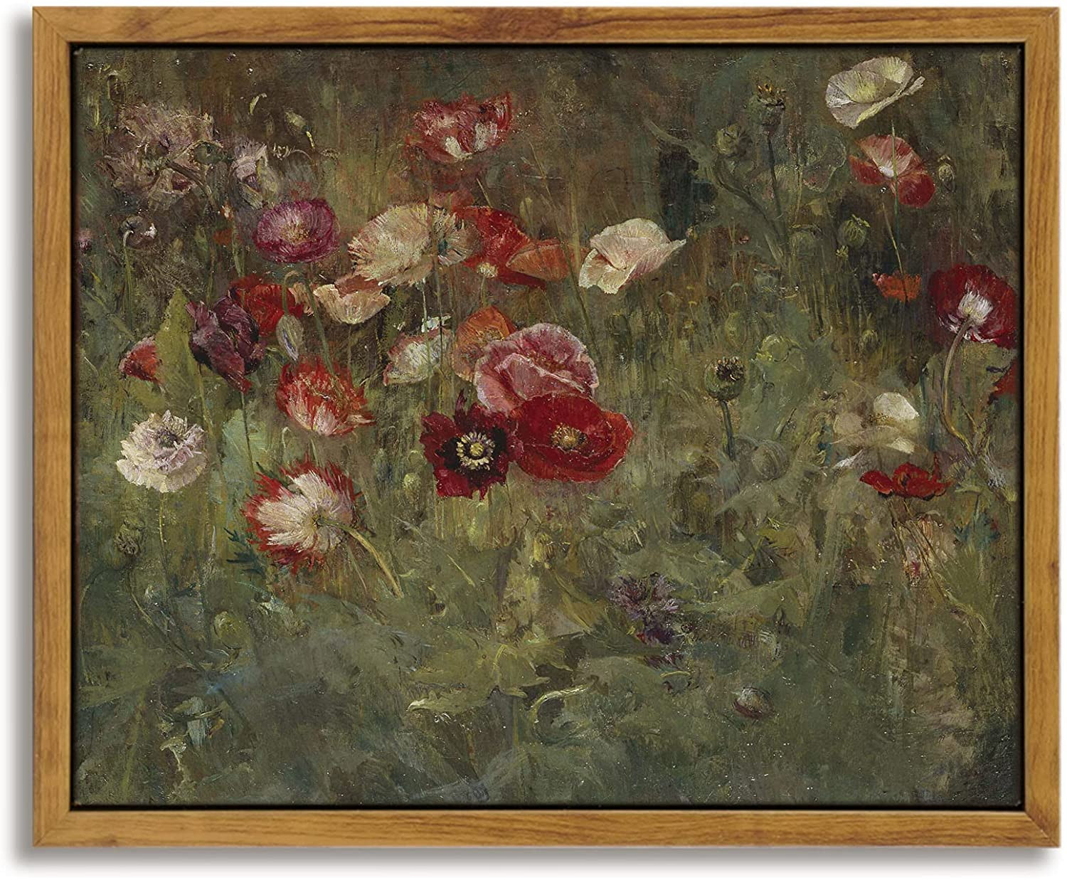 InSimSea Framed Canvas Prints Wall Art Home Decor, Classical Floral Scenic Oil Painting Canvas Pr... | Amazon (US)