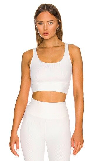 Rib Gym Bra in White | Revolve Clothing (Global)