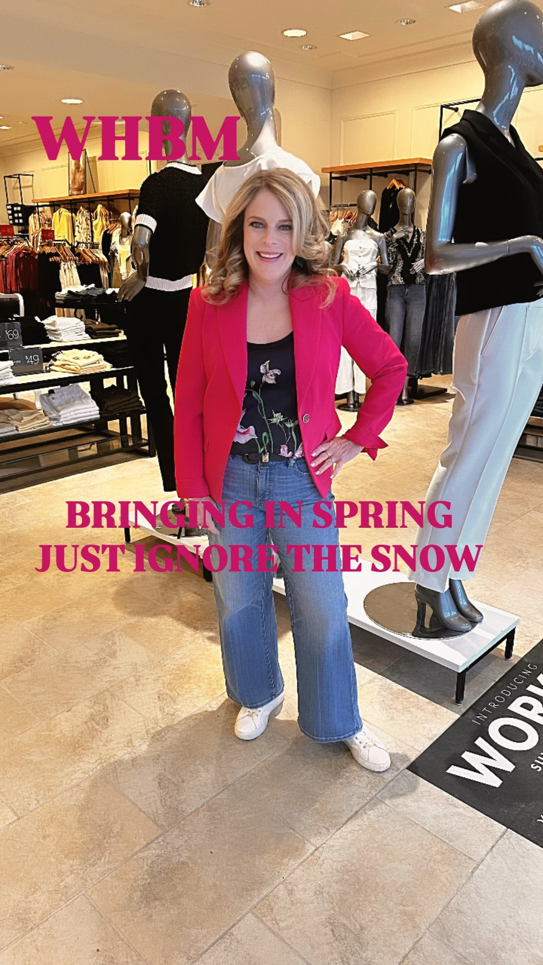 Let’s just ignore the snow and maybe it will go away🩷
A little color goes a long way. 

#LTKOver40 #LTKPetite #LTKSaleAlert