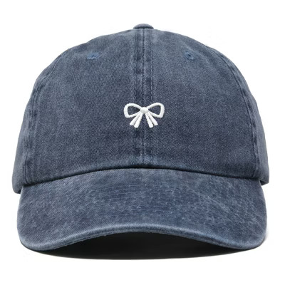 Dalix Bow Dad Cap in Washed Navy Blue | Target