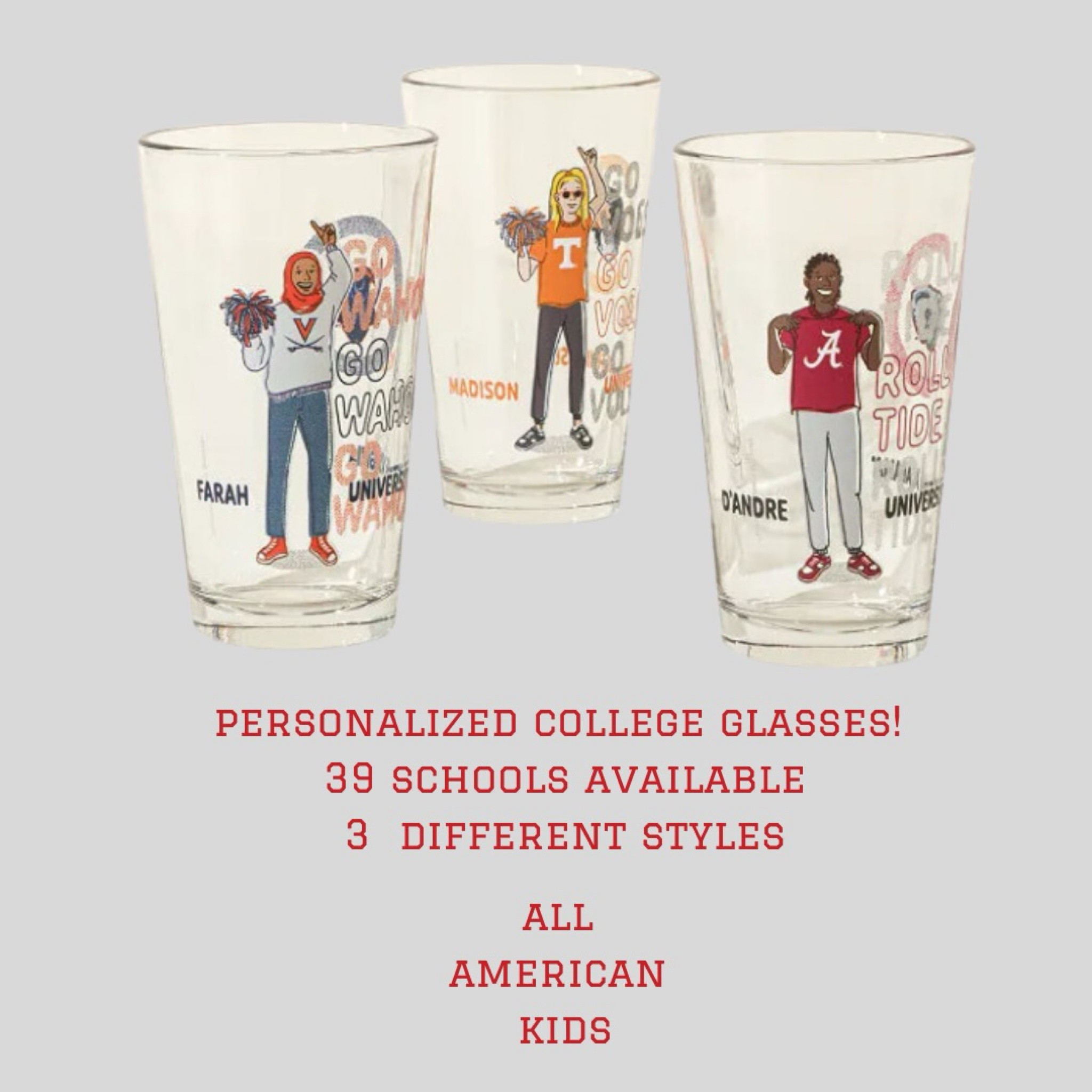 Amazing college themed gift for graduation, birthday, holiday, acceptance, bed party! 39 colleges are available and there are 3 other styles, Alabama, Arizona, Arkansas, auburn, Boston college, Berkeley, Clemson, Colorado, Cornell, Florida state, Florida, Georgia, Indiana, Iowa, LSU, Louisville, Michigan, ole miss, Missouri, mirehouse, Nebraska, unc, Ohio state, Oklahoma, Pittsburgh, Rutgers, Virginia tech, uva, Washington, Wisconsin 

#LTKU #LTKGiftGuide #LTKFindsUnder50