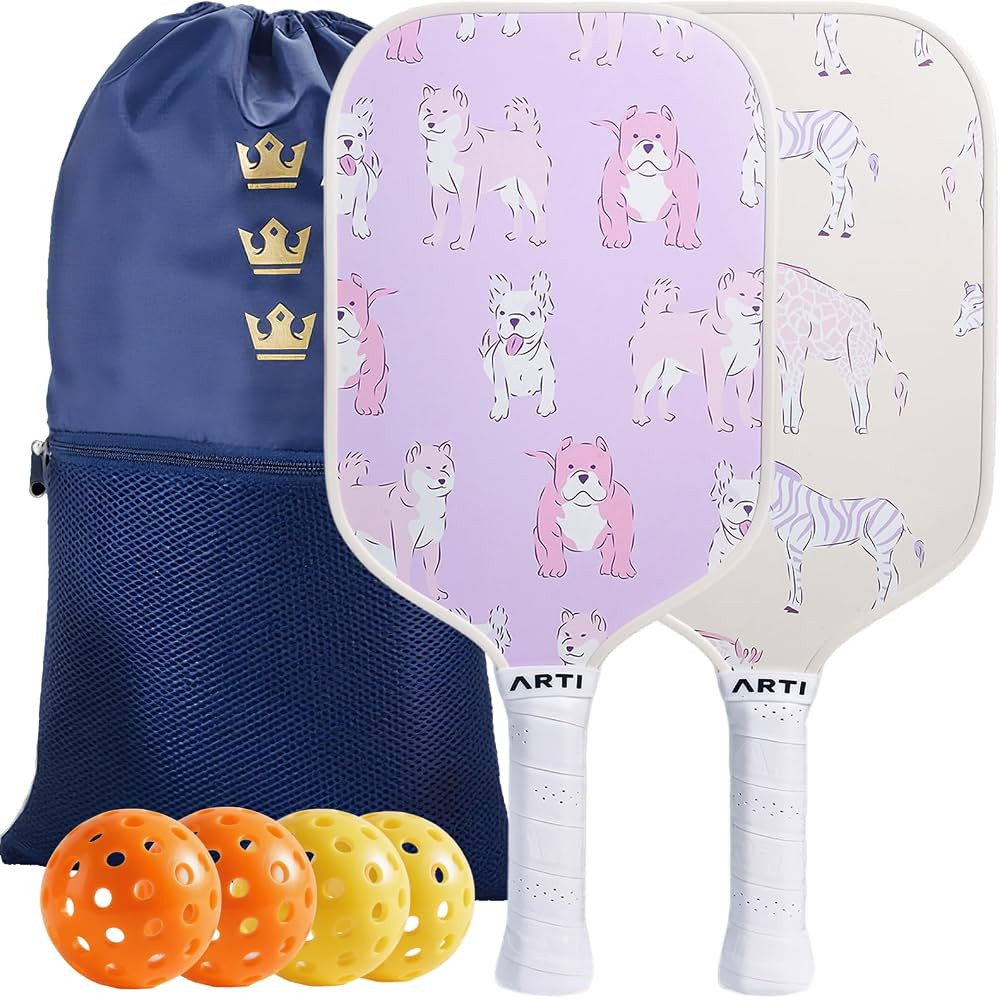 ARTI Pickleball Paddles Set of 2-USAPA Approved Fiberglass Surface Pickleball Set,2 Pickleball Ra... | Amazon (US)