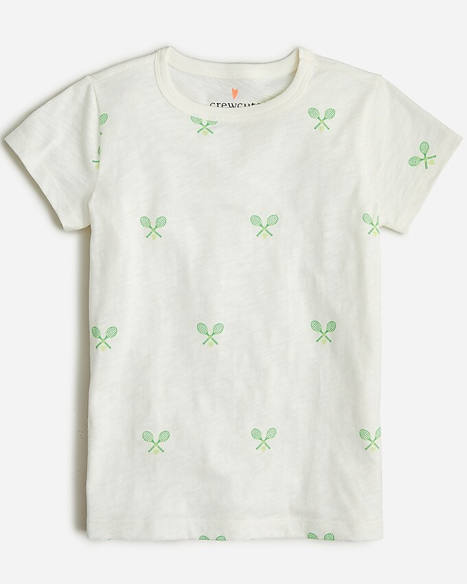 Girls' tennis racquet graphic T-shirt | J. Crew US