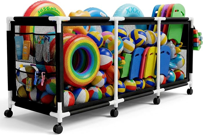 365 Gallon 103" Pool Storage Bin XXXL Extra Large Swimming Pool Float Storage Bin, Pool Noodles H... | Amazon (US)