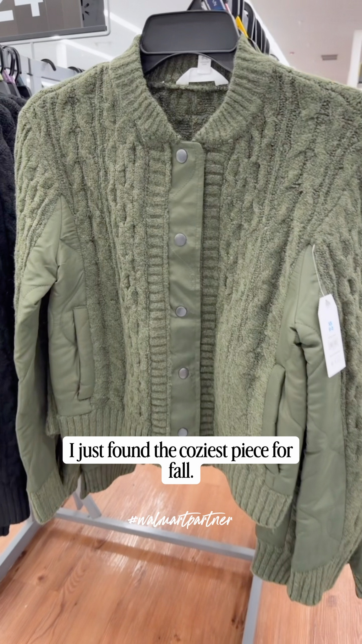 #walmartpartner New cable knit cardigans. Still fully stocked, but I’m sure not for long. 
Wearing medium. Could have done small for a slimmer fit. 
Jeans/ 6

#LTKStyleTip #LTKSeasonal