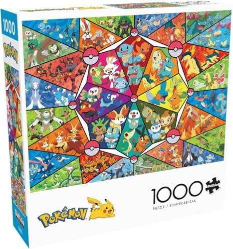 Buffalo Games - Pokemon -: Stained Glass Starters - 1000 Piece Jigsaw Puzzle for Adults -Challeng... | Amazon (US)