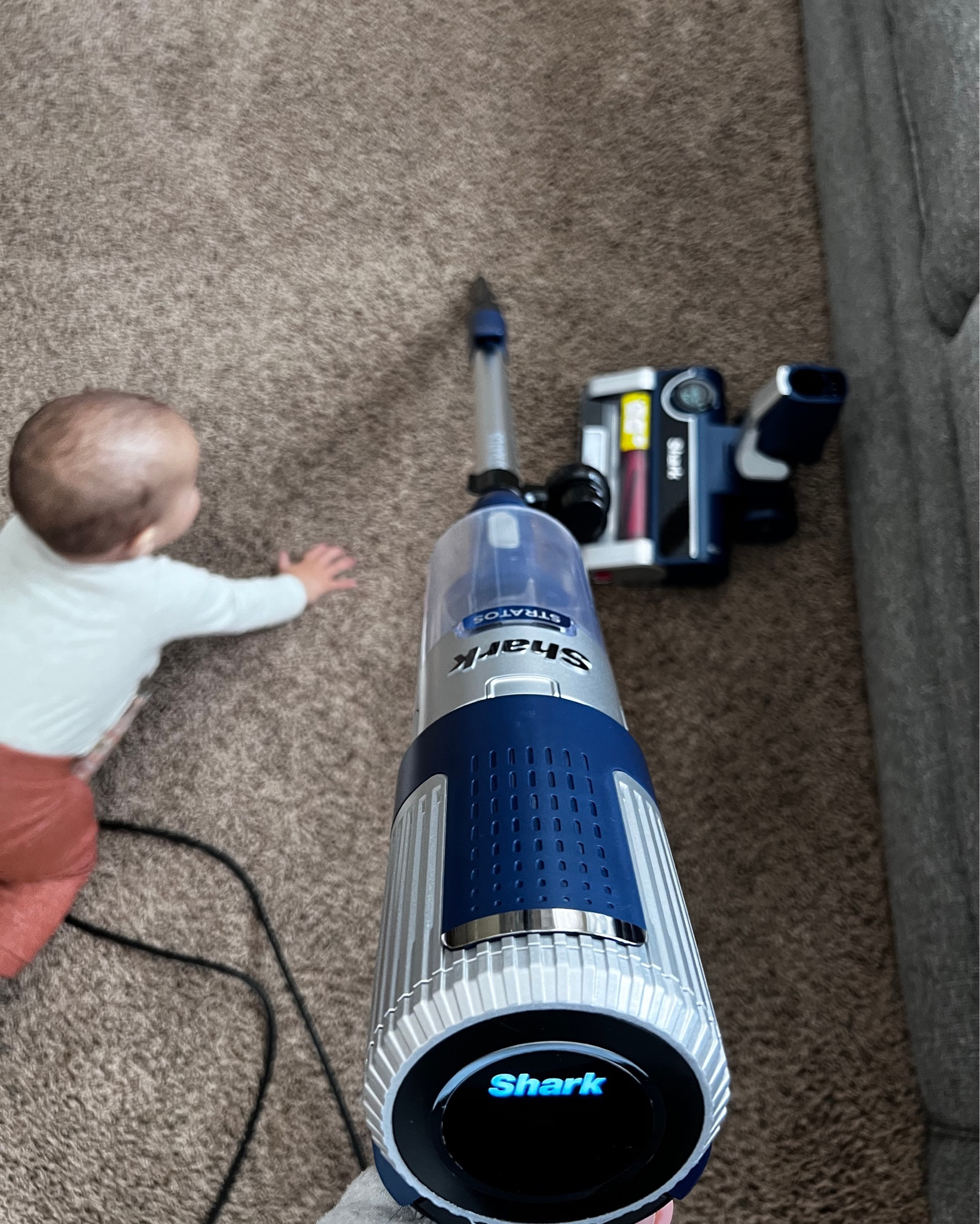 THE VERDICT: The is MOST powerful stick vacuum I’ve tried thus far.. it’s honestly almost self-propelled there’s so much suction. I’ve decided to keep this one and move on from the Shark Vertex- this Stratos is definitely more appropriate for pet hair! Still lightweight (a bit lighter than the Vertex) —super light when just using the hand vac (easy to hold over head for walls, ceiling, etc.), relatively quiet and has this cool odor deodorizer (definitely synthetic fragrance— think laundry detergent but surprisingly NOT overwhelming — I guess I can stop dropping essential oils in my vacuums 🤣🤣) plus, a larger canister. This would be a nice upright vac replacement for someone that doesn’t want to deal with a 20 lbs vaccuum plus wants extra versatility of the hand vac + furniture + crevice tools. Maybe keep this one on your 2nd floor even? 

🦈 Score the Shark Stratos Corded Stick Vacuum for $239.99 when you login in with a new email address and use code HSN2023. The regular price is $299 —which is what it’s currently listed on Amazon for. 

So many stick vacuums do not have HEPA filters or self-cleaning brushes meant for pet hair (or postpartum mamas 🤪)and this one DOES!! 

Find it HERE: https://rstyle.me/cz-n/hhtz9zct6wp

What You Get: 
Wand
Floor nozzle
Handheld vacuum
Onboard storage clip
Pet multi-tool
Crevice tool

#ad #hsninfluencer @hsn @sharkhome


#LTKsalealert #LTKSale #LTKhome