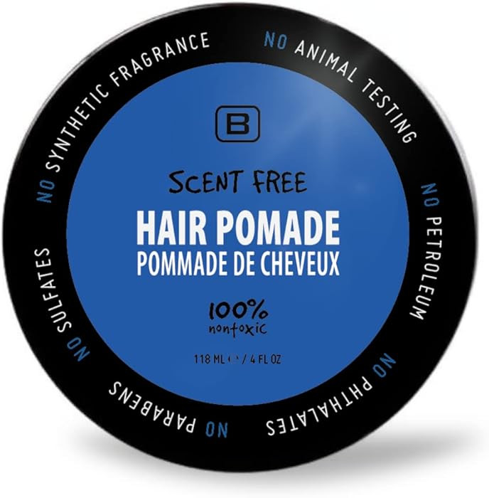 Scent Free Medium Hold Vegan Pomade for Men - EWG VERIFIED, Water Based All Natural Flake Free fo... | Amazon (US)