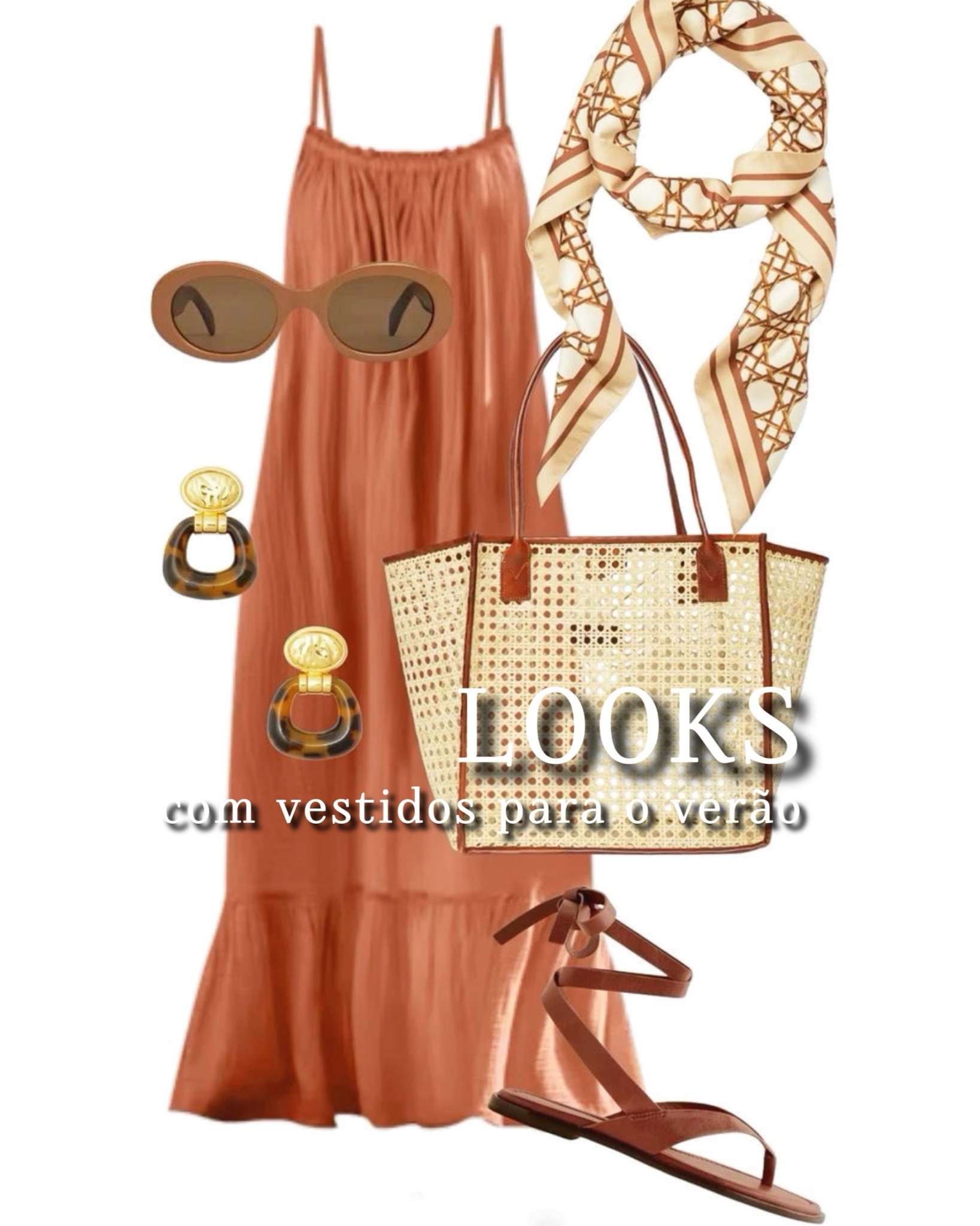 om esse calor acima da média, que tal investir em vestidos?

Por serem uma peça só, eles são perfeitos e práticos para enfrentar os dias quentes.

Escolha se possível,  os tecidos leves e naturais, como o algodão, a malha, a viscose e o linho. 
Alguns crepes também são ótimos.

Procure por modelos mais soltos, capriche nos acessórios como brincos, colares e pequenos lenços.

Bolsas maiores ou transversais nas cores neutras como o caramelo e tons de marrom, são ótimas opções.

Para os pés, as sandálias baixas e em couro, normalmente são as mais confortáveis. Se preferir o salto, experimente os quadrados, as anabelas e os modelos abertos.

Assim você estará elegante, confortável e o mais fresca possível para enfrentar esse calor que está de derreter qualquer um!