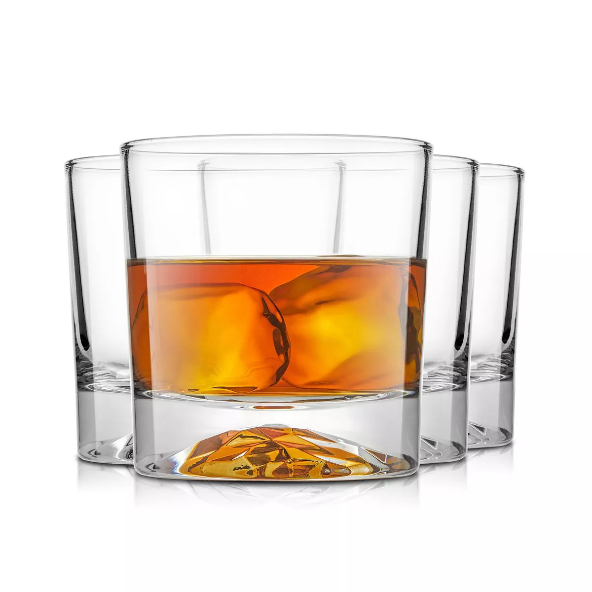 JoyJolt Radiant Crystal Whiskey Glass - Set of 4 Old Fashioned Crystal Glass - 10 oz | Target