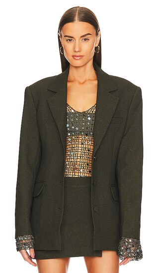 x REVOLVE Oversized Blazer in Olive Green | Revolve Clothing (Global)