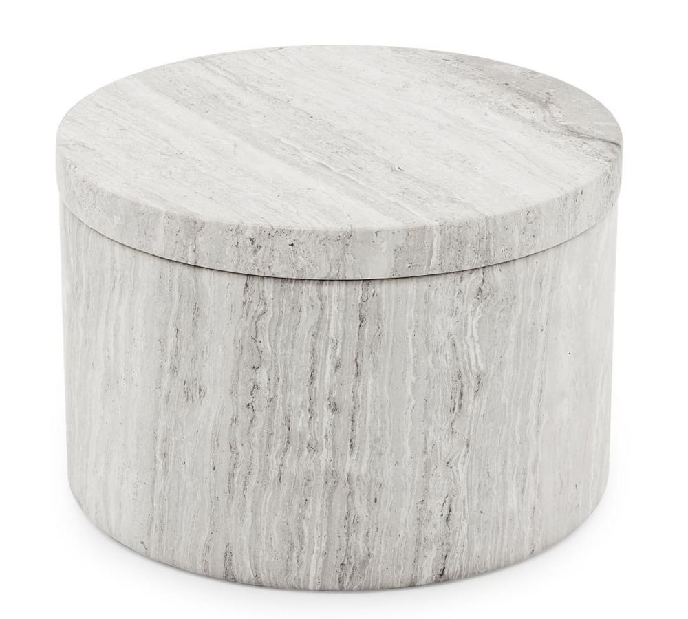 Wilder Marble Lidded Cylinder | Pottery Barn (US)