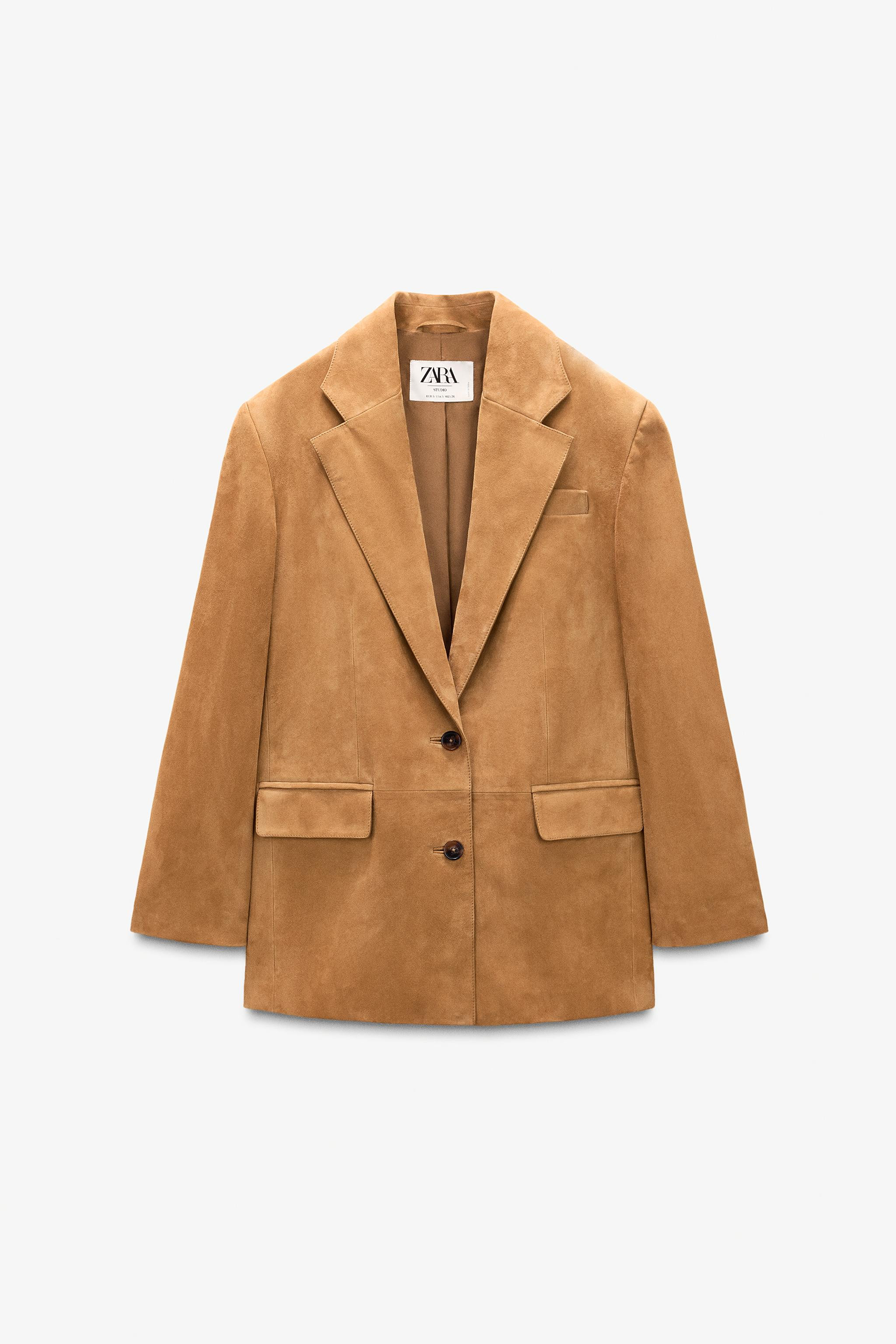 LIMITED EDITION 100% SUEDE LEATHER BLAZER | Zara UK