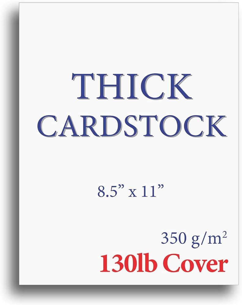 Extra Heavy Duty 130lb Cover Cardstock - Bright White - 350gsm 17pt Thick Paper for Inkjet & Lase... | Amazon (US)