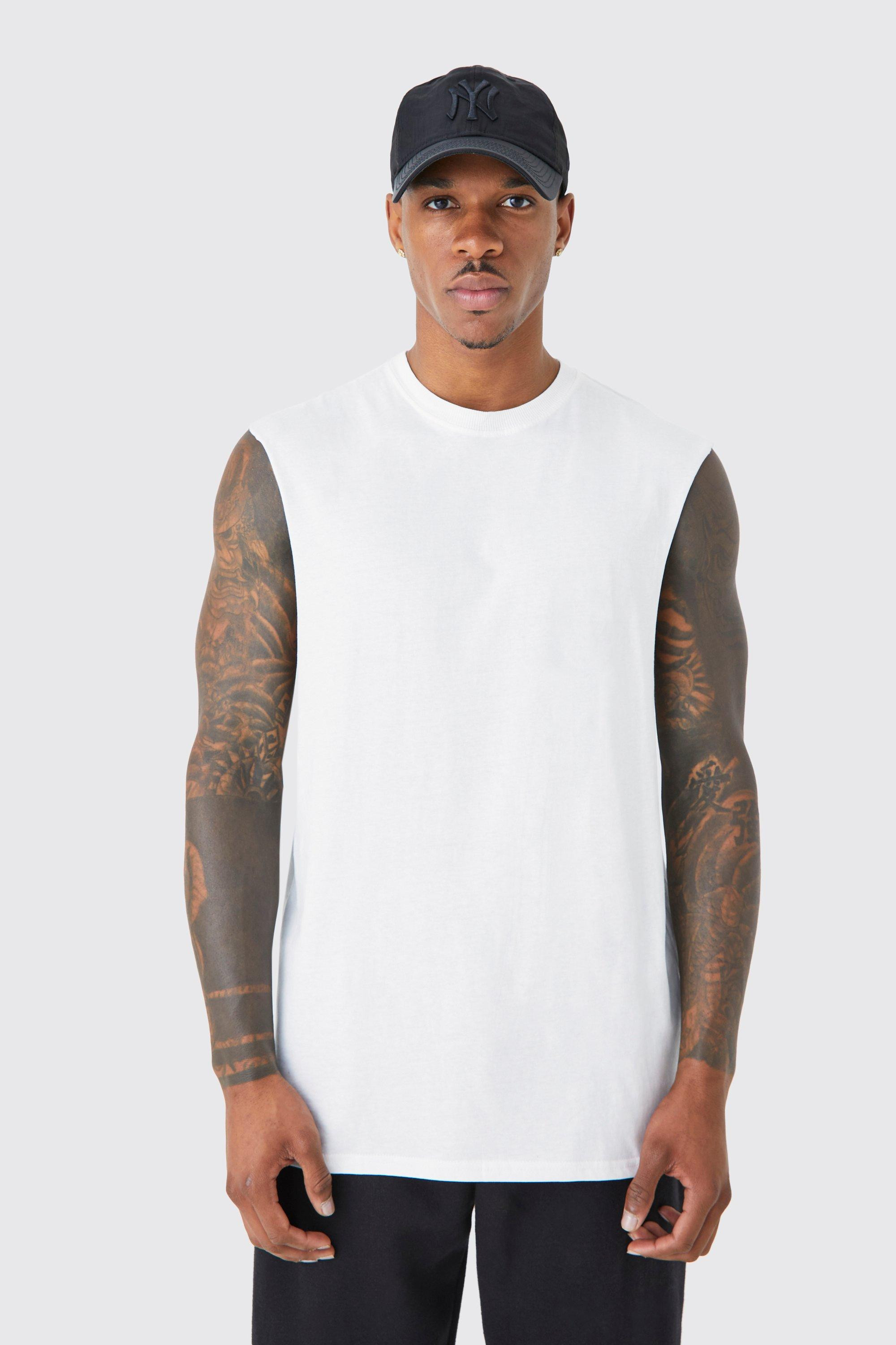 Basic Dropped Arm Tank Top | boohooMAN (US & CA)