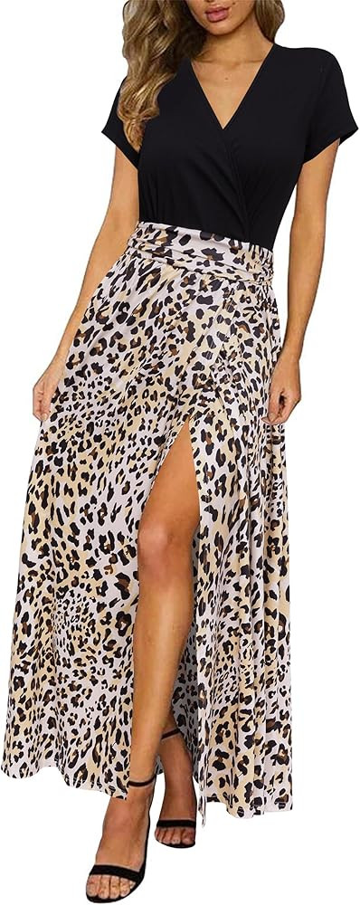 Newshows Women's 2026 Lightweight Summer Wedding Guest Beach Vacation Casual V Neck Split Flowy M... | Amazon (US)