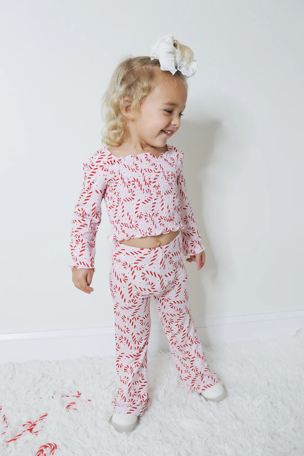 CANDY CANE LANEZzz DREAM SMOCKED FLARE SET | Dream Big Little Co.