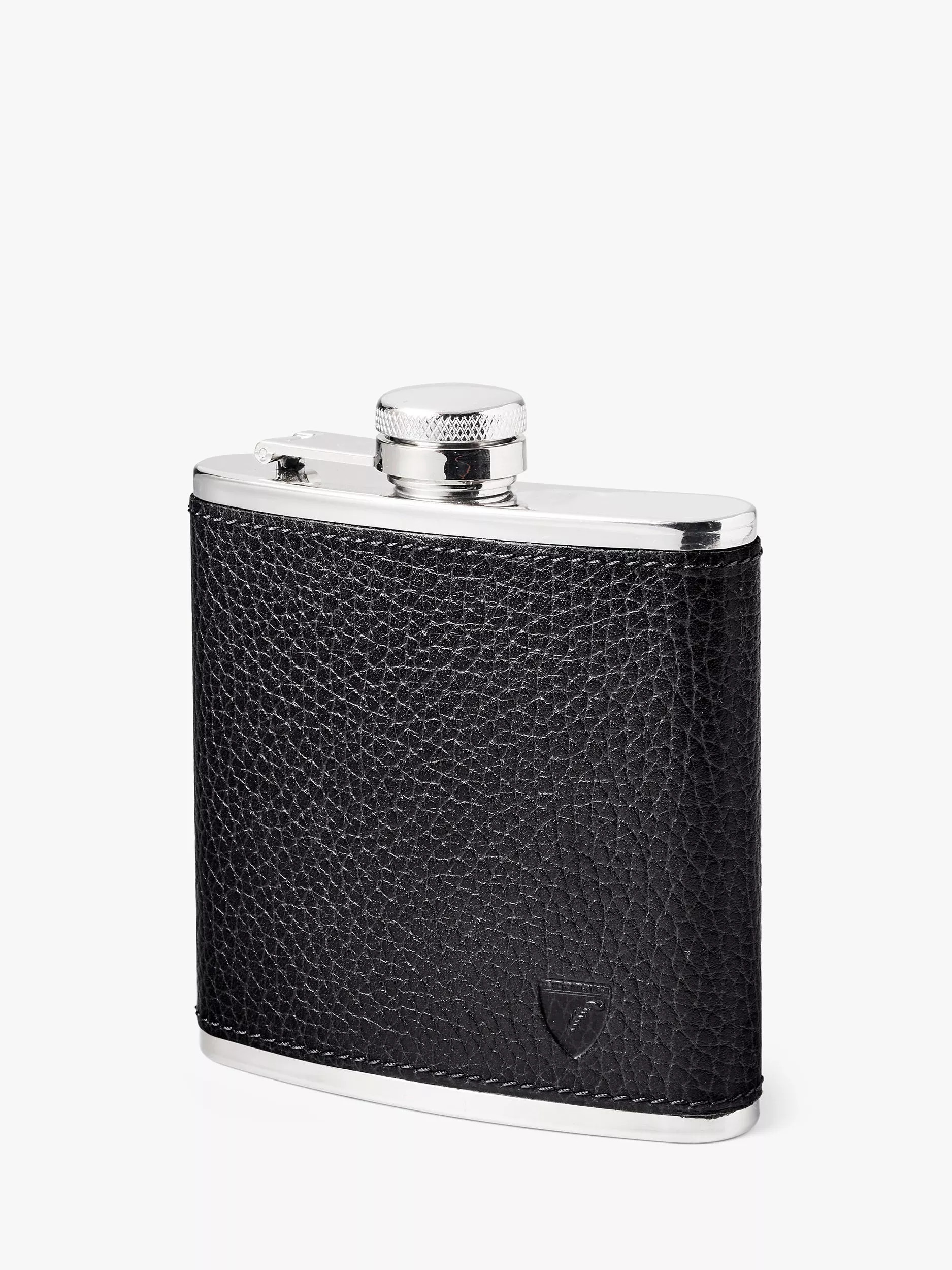 Aspinal of London Classic Pebble Leather Stainless Steel Hip Flask | John Lewis (UK)