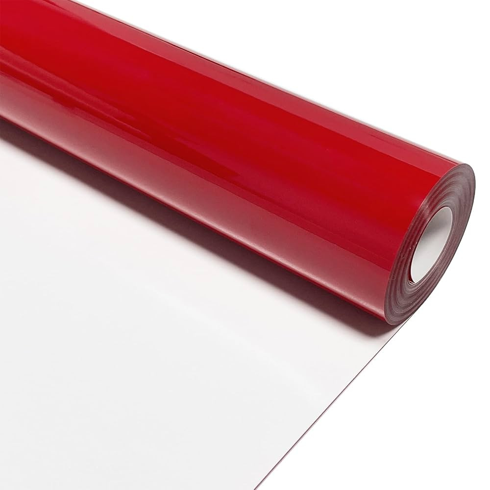 Red Heat Transfer Vinyl HTV Roll Matte PU 12" x 15 ft. | Easy to Cut, Weed & Transfer, Red Iron O... | Amazon (US)