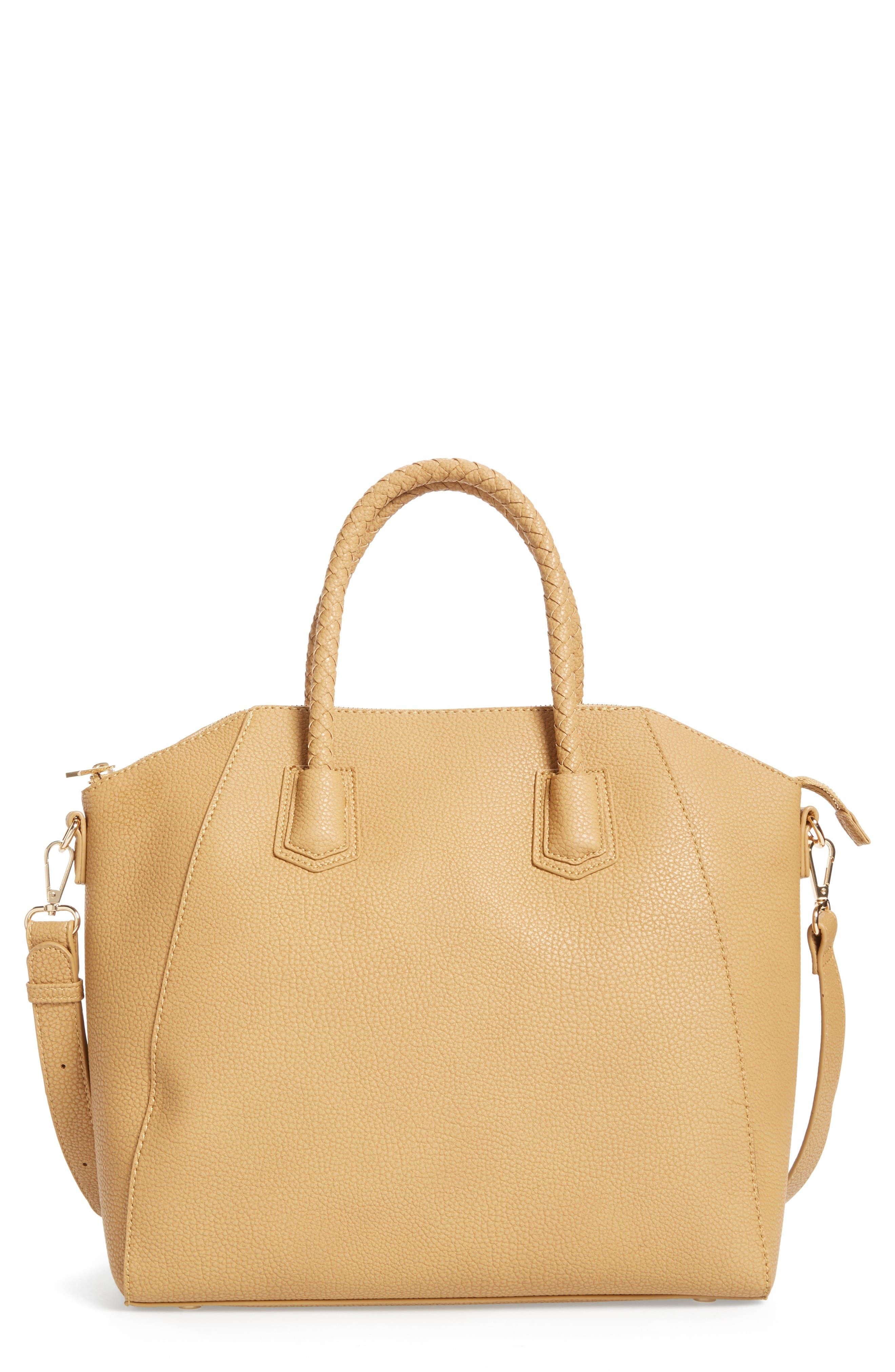 Gina Braided Faux Leather Satchel | Nordstrom