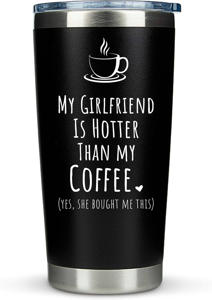 KLUBI Boyfriend Gifts from Girlfriend- Travel Coffee Tumbler/Mug 20oz Insulated Stainless Steel -... | Amazon (US)