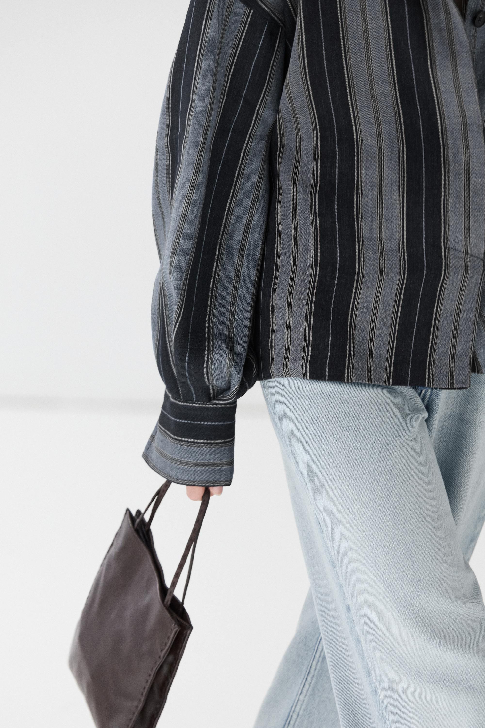 Nappa leather tote bag with clutch detail | Massimo Dutti UK
