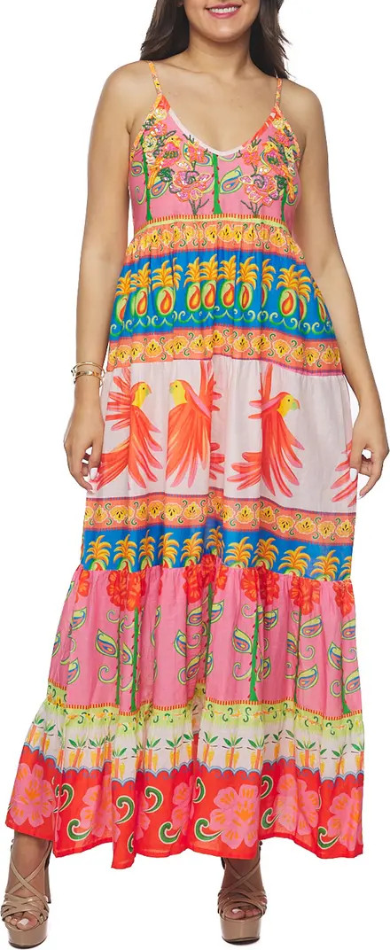 RANEES Bead Embellished Tiered Maxi Dress | Nordstromrack | Nordstrom Rack