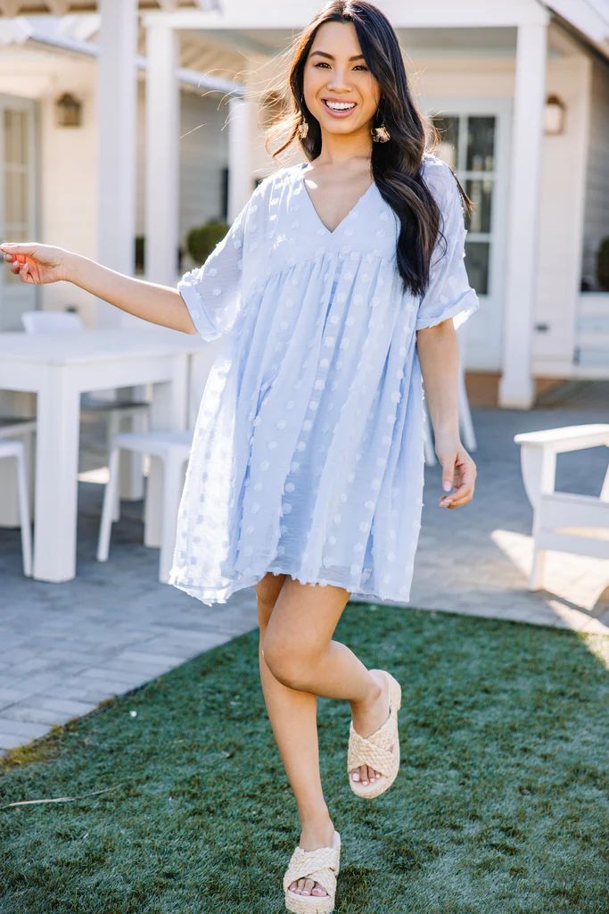 Remember The Days Light Blue Babydoll Dress | The Mint Julep Boutique