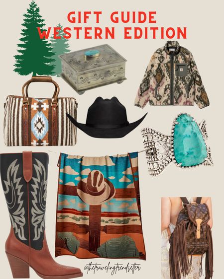 Gift guide western edition , gift guide for her, gift, guide for anyone, western fashion, camo, turquoise, Louis Vuitton, backpack, fringe, cowgirl, boots, cowgirl hat, home, decor, blanket, Aztec, Rodeo, and FR, western, gift, ideas for her, gift guides, Amazon, winter outfits, Kendra Scott, travel, gift ideas

#LTKGiftGuide #LTKCyberWeek #LTKHoliday