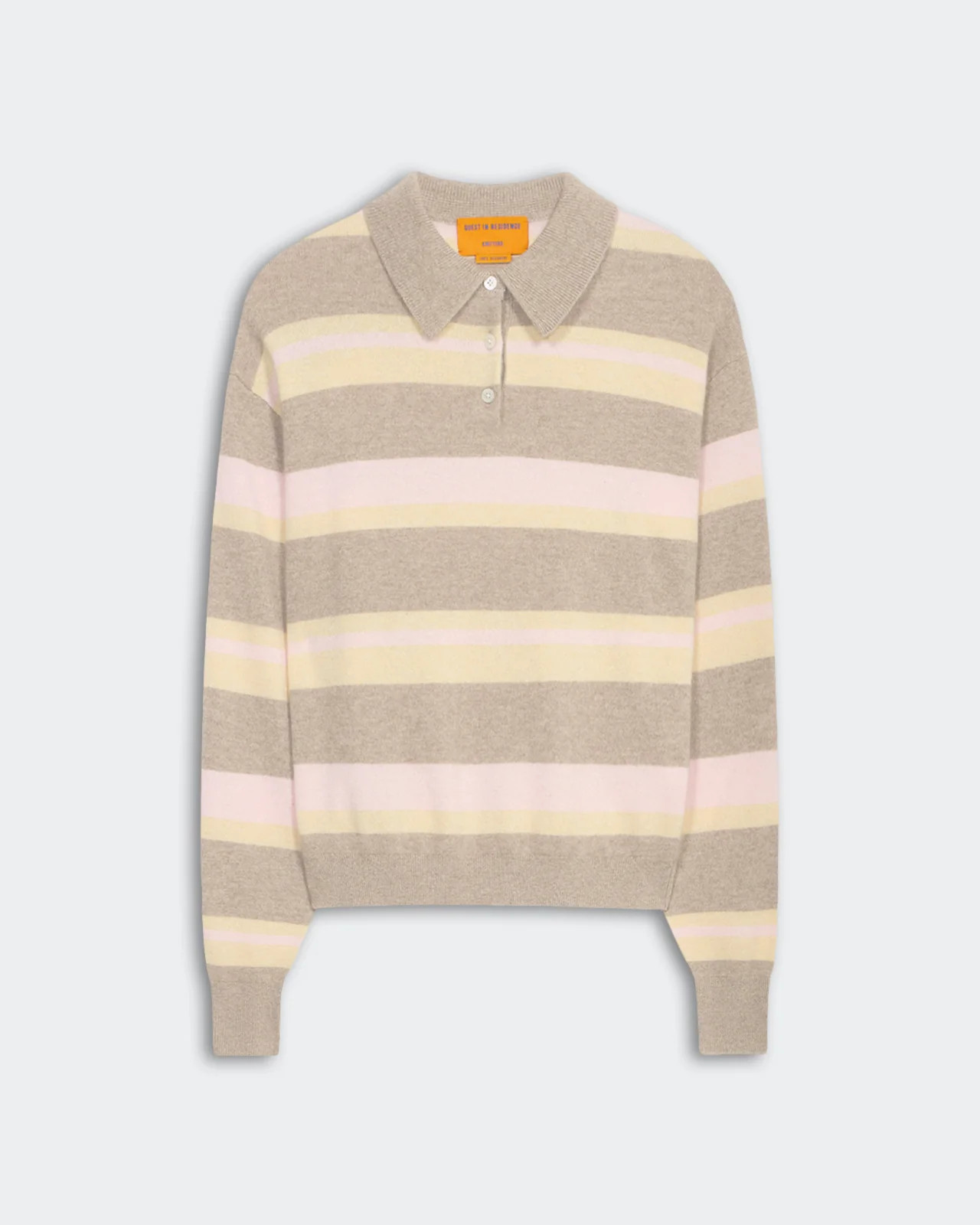 Collegiate Stripe Polo - Taupe Combo | Guest In Residence