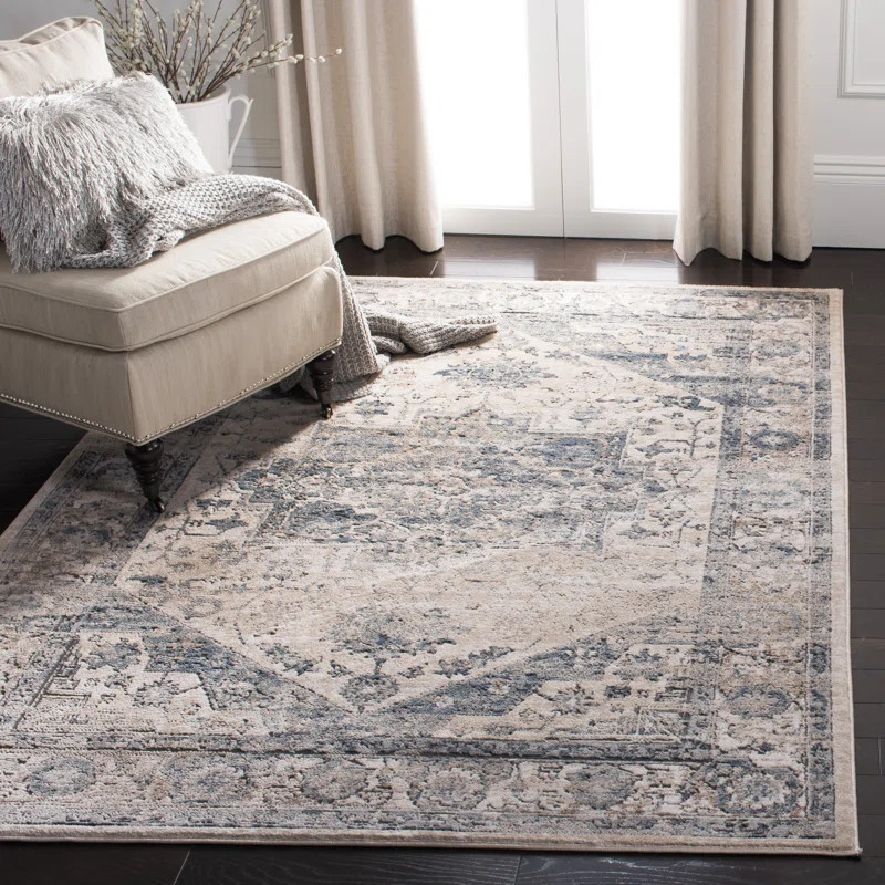 Oriental Ivory/Blue Area Rug | Wayfair North America