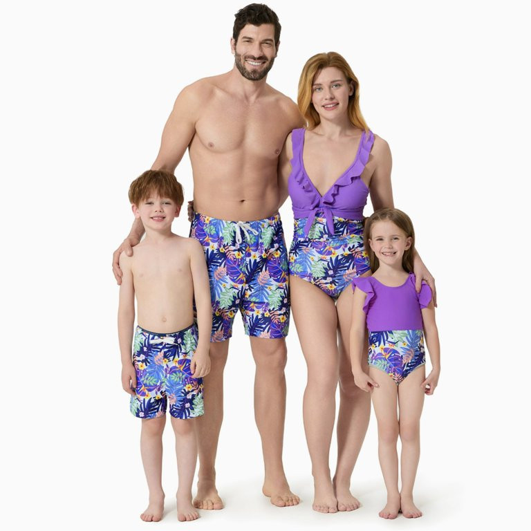 PatPat Toddler Boys Swim Trunks Tropical Swim Shorts Family Matching Swimsuits Two Piece Bathing ... | Walmart (US)