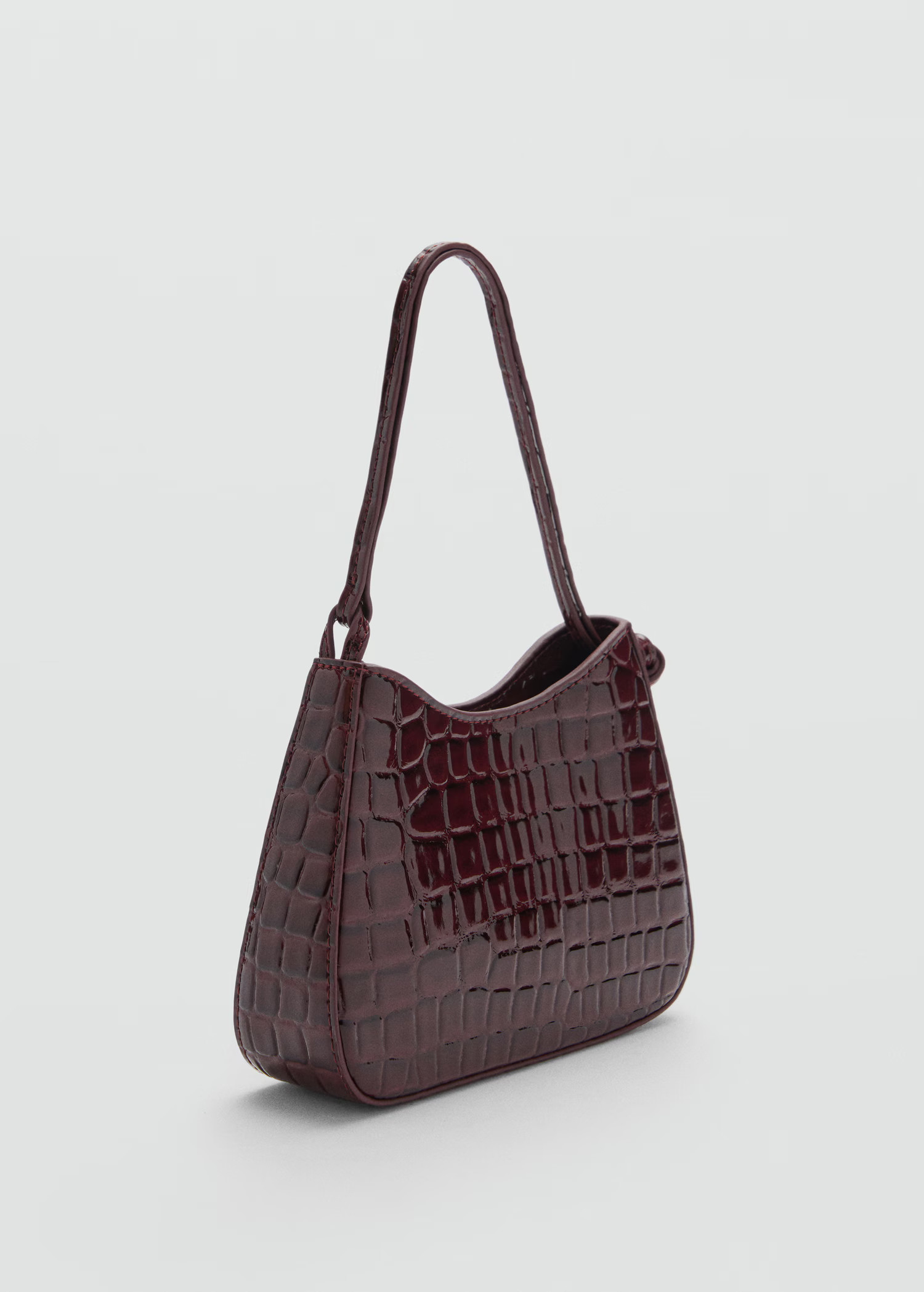 Patent leather-effect crocodile bag | Mango (US/MX/AU)