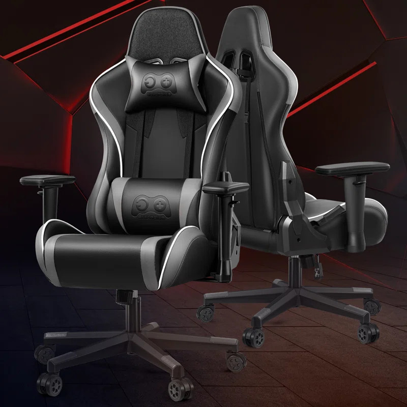 Freeport Adjustable Reclining Ergonomic Faux Leather Swivel PC & Racing Game Chair | Wayfair North America