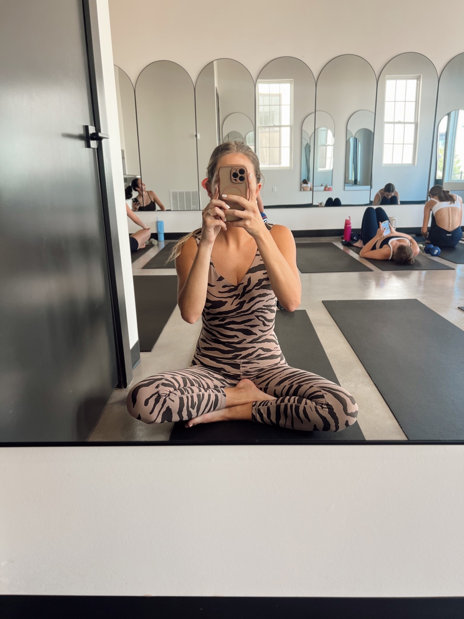 Cutest zebra set for Pilates! Longline bra top with padding and leggings. #zebra #athleisure #oldnavy

#LTKfitnessgoals #LTKootd #LTKActive
