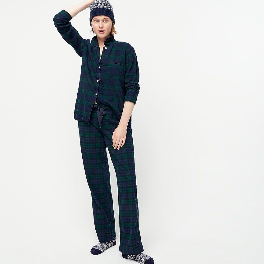 Black Watch tartan flannel pajama set | J.Crew US