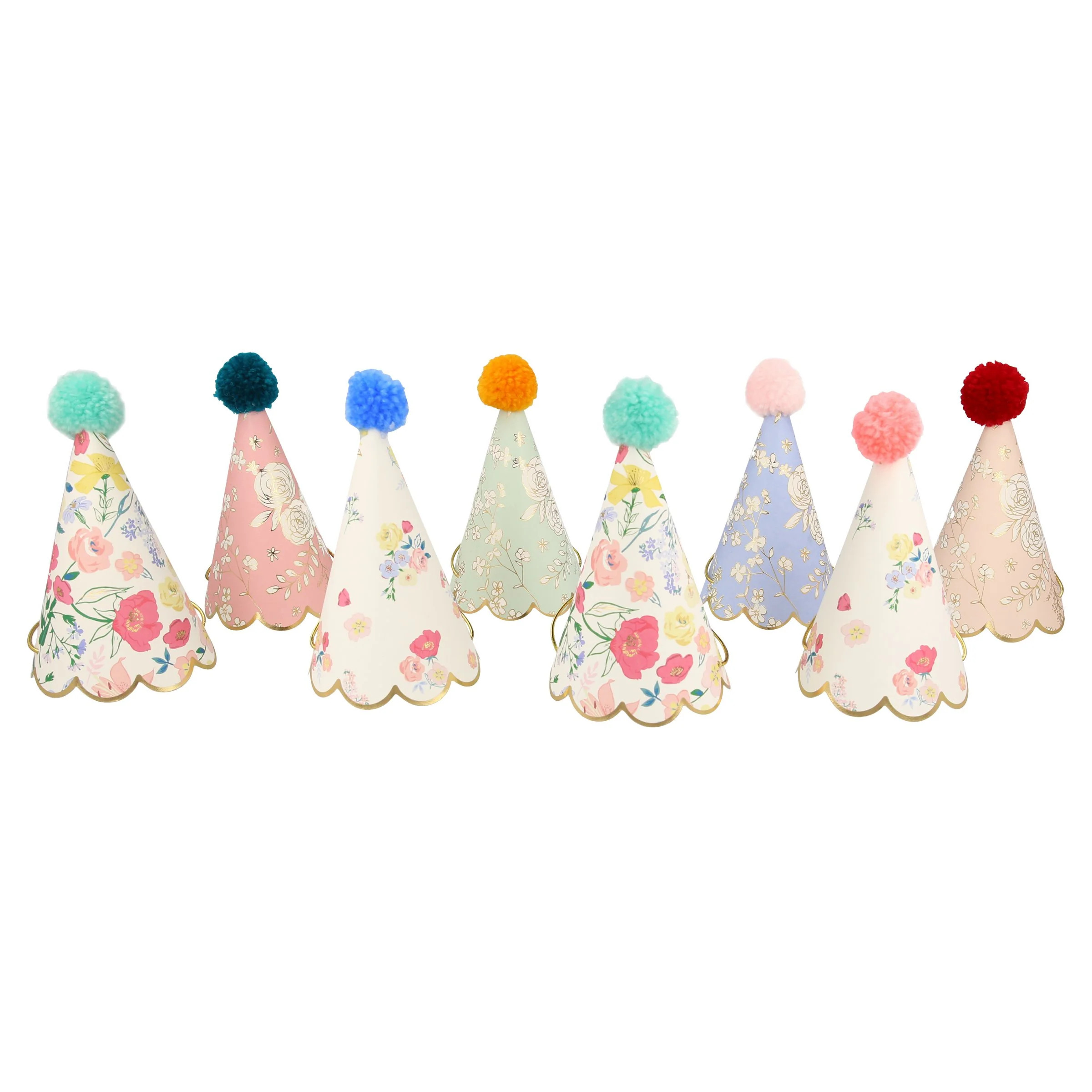 English Garden Party Hats (x 8) | Meri Meri