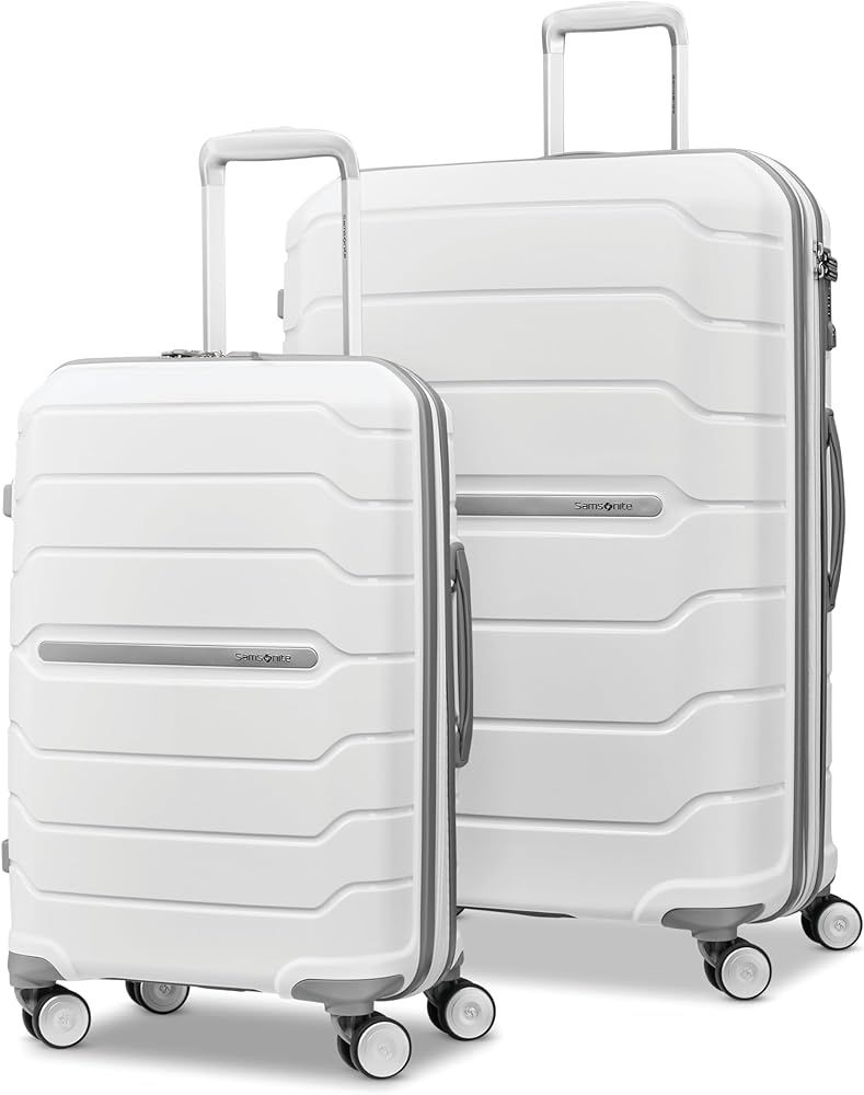 Samsonite Freeform Hardside Expandable with Double Spinner Wheels, White, 2PC Set (CO/L) | Amazon (US)