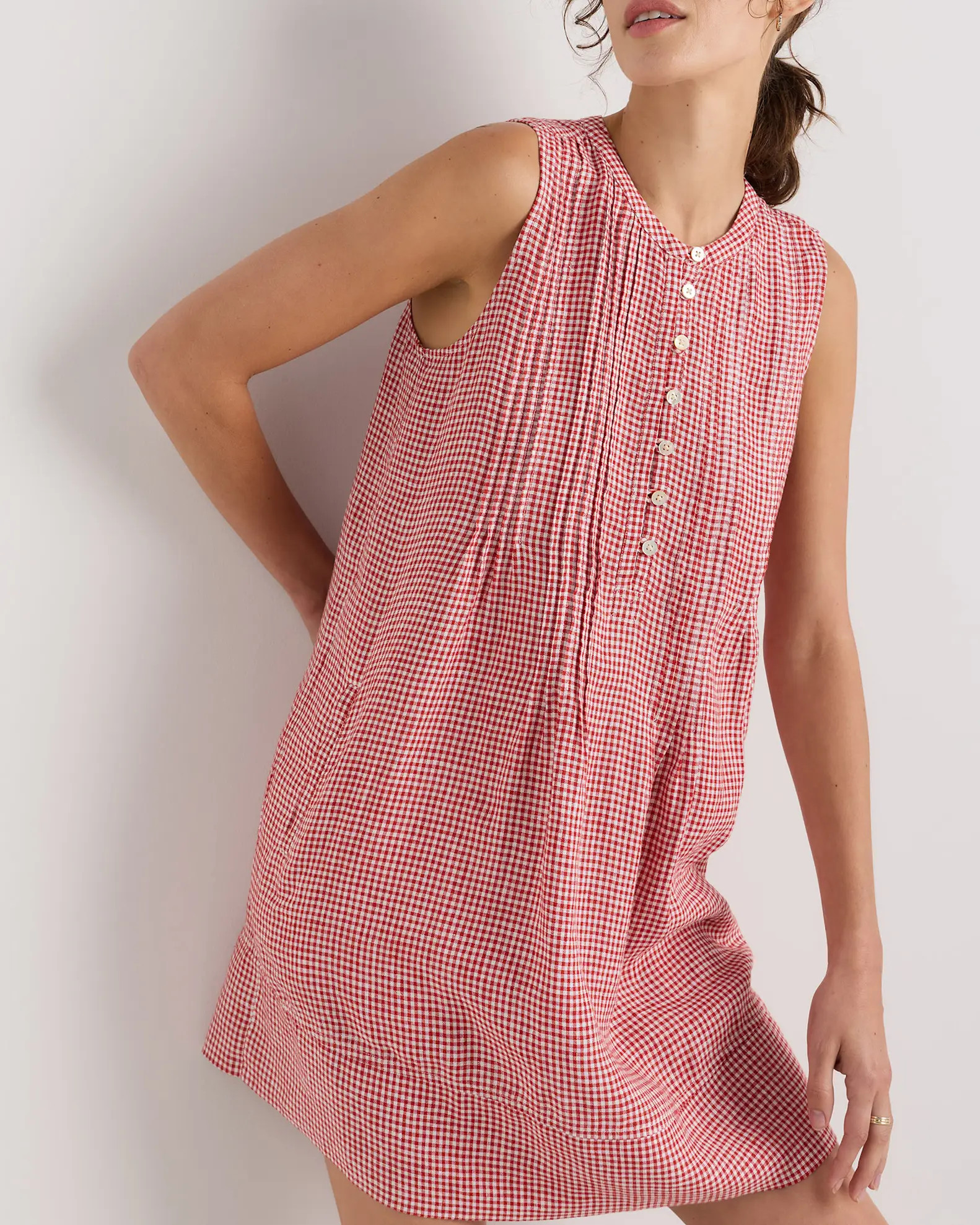 100% European Linen Sleeveless Swing Dress | Quince