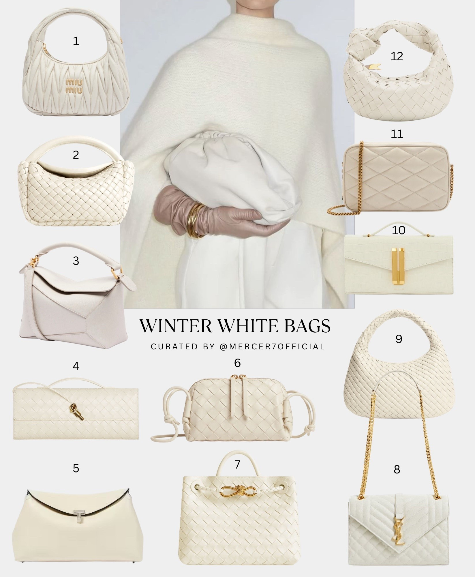 Gorgeous white bags to brighten up any look this season. 

#LTKwinter #LTKluxury #LTKfestive