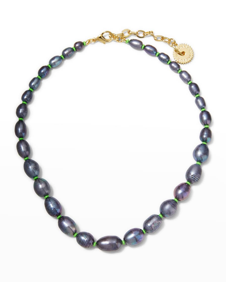 Mignonne Gavigan Maj Pearl Necklace, Green | Neiman Marcus